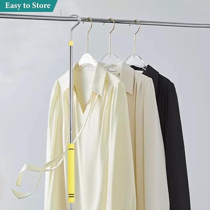 Clothes Hook Pole, Clothes Hanger Reaching Hook - Image 9