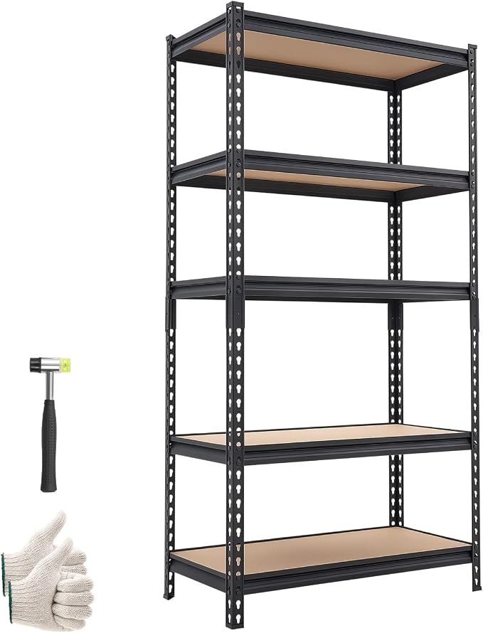 VEVOR Storage Shelves, 5-Tier Adjustable, 2000 lbs Capacity, Heavy Duty Garage by VEVOR