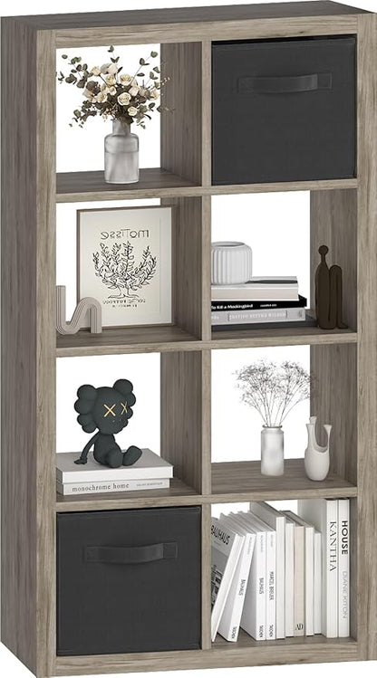 Bookshelf Cube Storage Organizer, 8-Cube Shelf Bookcase by Unknown