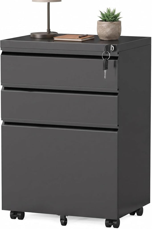 3 Drawer Mobile File Cabinet by Omelaza