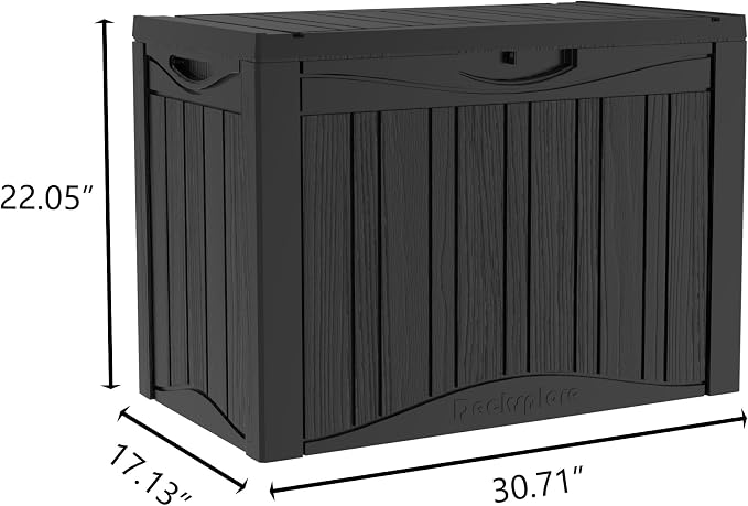 TARKARI 50 Gallon Lockable Resin Deck Box, Waterproof & UV-Resistant Outdoor - Image 3