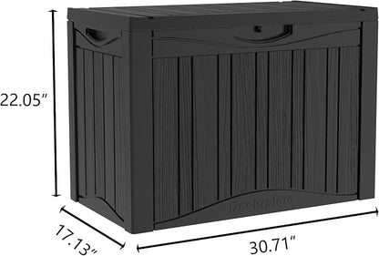 TARKARI 50 Gallon Lockable Resin Deck Box, Waterproof & UV-Resistant Outdoor - Image 3
