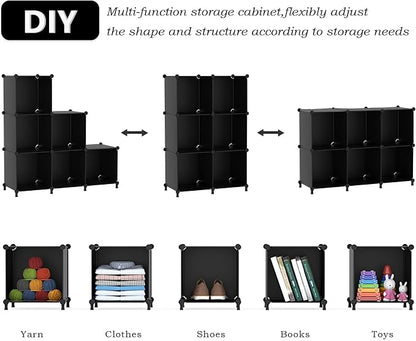 AWTATOS Cube Storage Organizer, Storage Cubes Shelves Bookshelf, 6 Cube Closet - Image 6