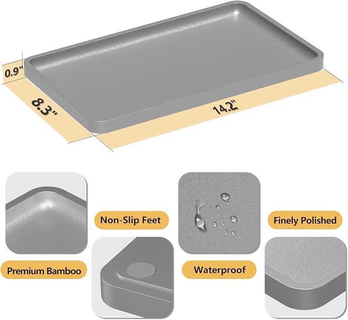 Weenson Bathroom Vanity Tray for Countertop Decor Perfume Makeup Toiletries - Image 4