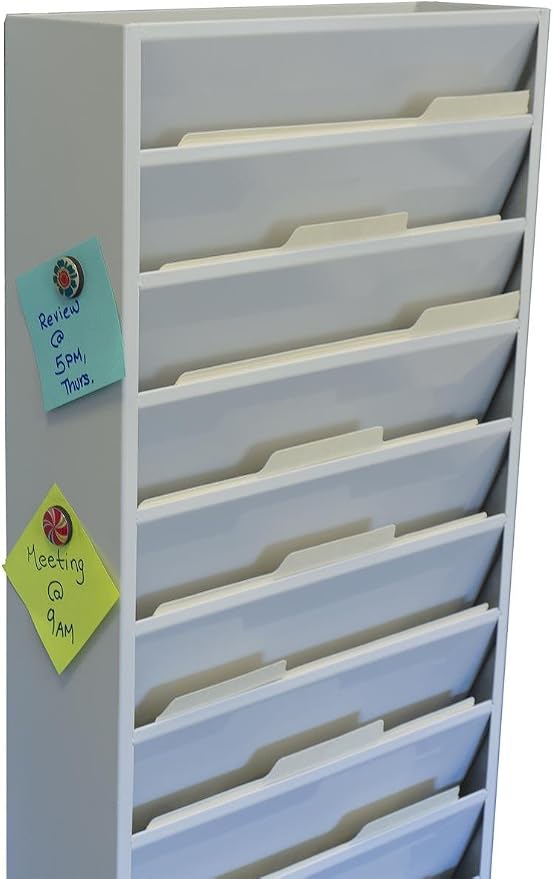 Displays2go Office File Folder Wall Rack, 11 Tiered Pockets, Medical Chart - Image 4