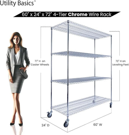 NSF Commercial 4-Tier Wire Shelving - Image 2
