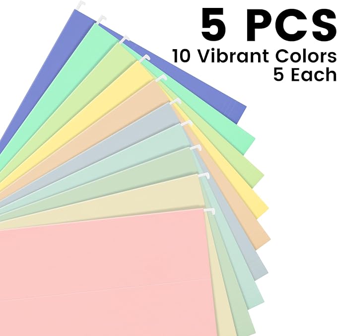 50-Pack Morandi Hanging File Folders, Letter Size - Image 2