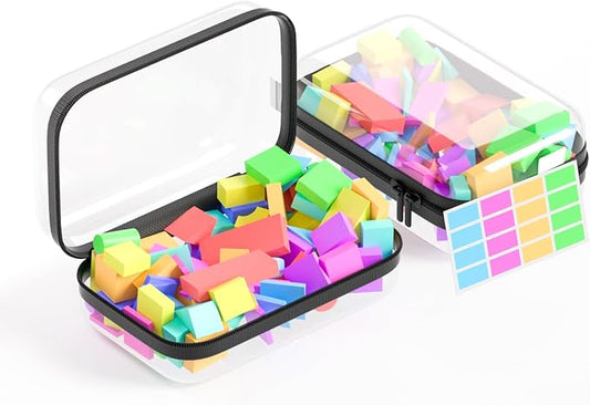 2 Pcs Clear Hard Shell Zipper Case, BIiss Plastic Bins by MihkiomUSA