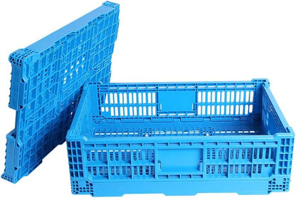 Collapsible Storage Bin Containe，43 Liter Transfer box, crate Transit storage by QTJH