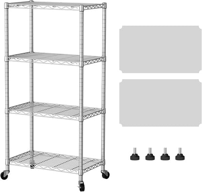 SINGAYE 4 Shelves Storage Shelf Wire Closet Bathroom Organizers Metal Pantry by SINGAYE