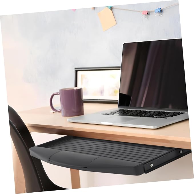 TEHAUX Under-Desk Keyboard Tray 20.67×9.06 in – Adjustable Slide-Out Drawer & - Image 7