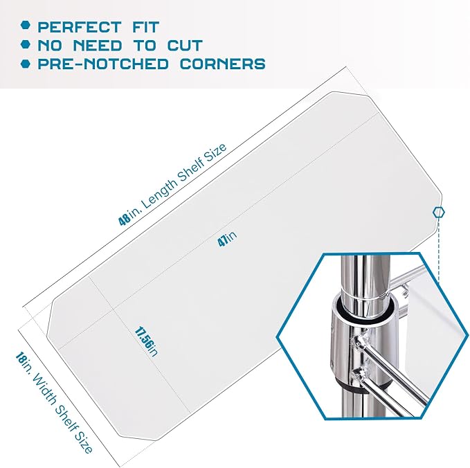 BRIAN & DANY Wire Shelf Liner 18" X 48", Heavy Duty Shelf Liners - Image 2