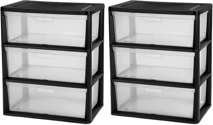 Plastic 5 Drawer Wide Tower - Image 4