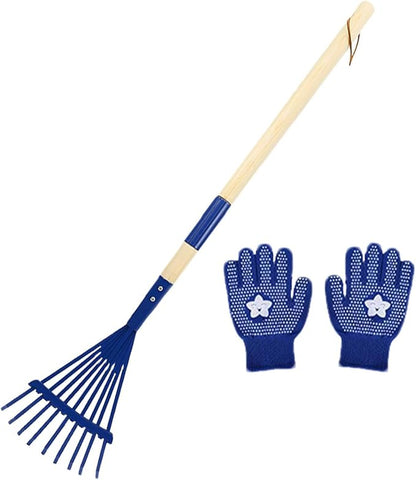 Kids Rake - 27 Inch Wooden Handle Metal Tines by Unknown