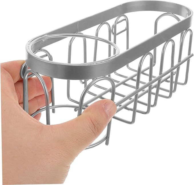 Stainless Steel Kitchen Sink Organizer Sponge Holder No Drill Iron Wire Basket - Image 4