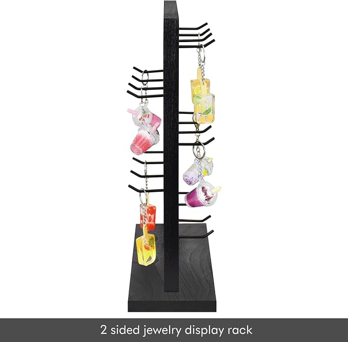 Ikee Design Free Assemble 2 Pcs Set Wooden Jewelry Display Rack - Image 4