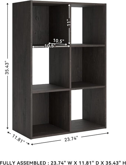 Signature Design by Ashley Piperton 6 Cube Storage Organizer or Bookcase - Image 3