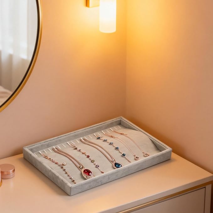 Stratalife 20 Hooks Necklace Organizer Tray, Stackable Jewelry Organizer - Image 4