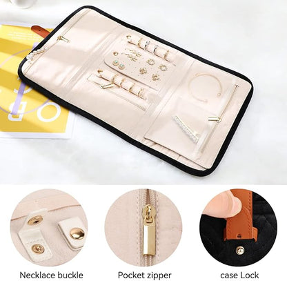 Voova Travel Jewelry Holder Organizer Case, Large Jewelry Storage Bag - Image 3