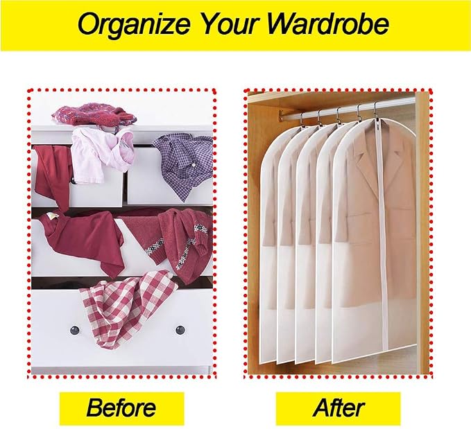 Garment Bags Covers 24''X60'' Dress Bags - Image 6