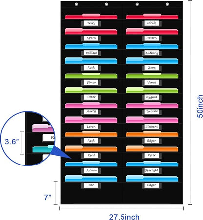 REGELETO 24 Pockets File Storage Pocket Chart - Image 2
