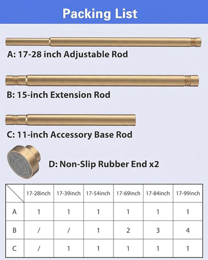 Closet Rod, No Drill Tension Closet Rod - Image 9