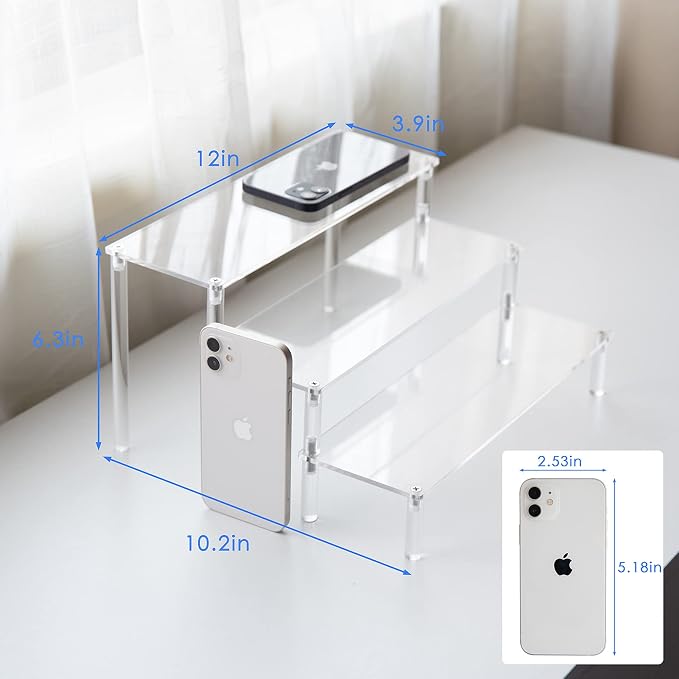 BYCY Acrylic 3-Tier Riser Display Shelf - Image 4