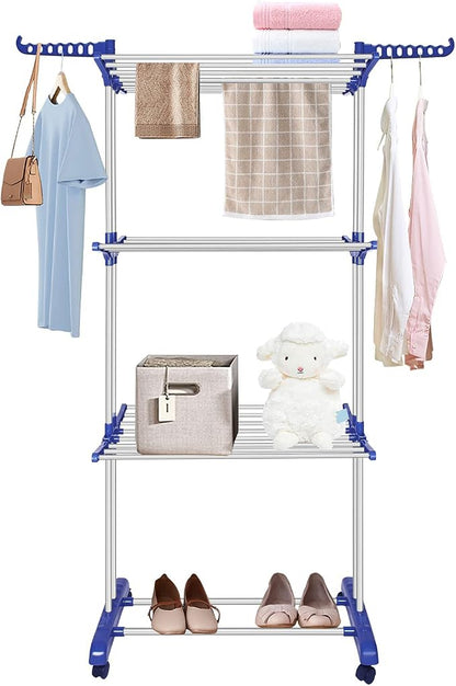 Bigzzia Clothes Drying Rack, Folding Stainless Steel Drying Rack Clothing - Image 2