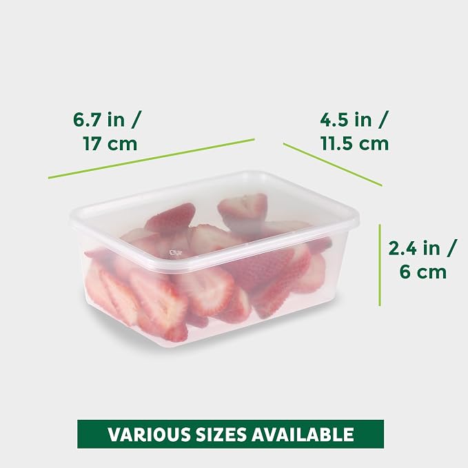 Freshware Food Storage Containers 25 oz Plastic Deli Containers - Image 4