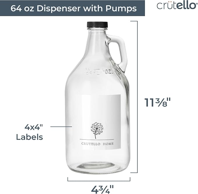 Crutello 64 oz Glass Laundry Detergent Dispenser - Image 2
