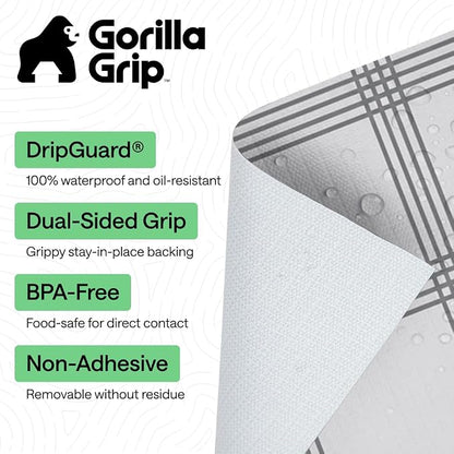 GORILLA GRIP DripGuard Shelf Liner, Non-Adhesive Drawer and Kitchen Cabinet - Image 2