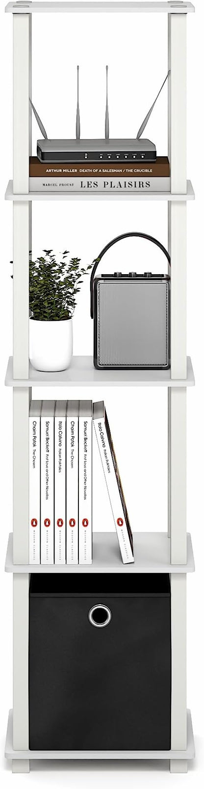Furinno Turn-N-Tube Book Shelf, 5-Tier Square Open Frame Display Shelf - Image 5