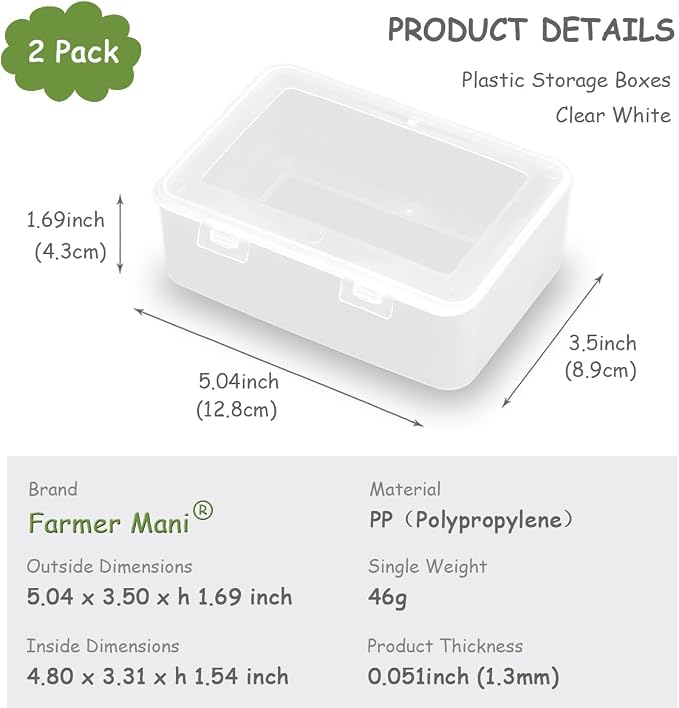 Clear Plastic Storage Containers Box - Image 2