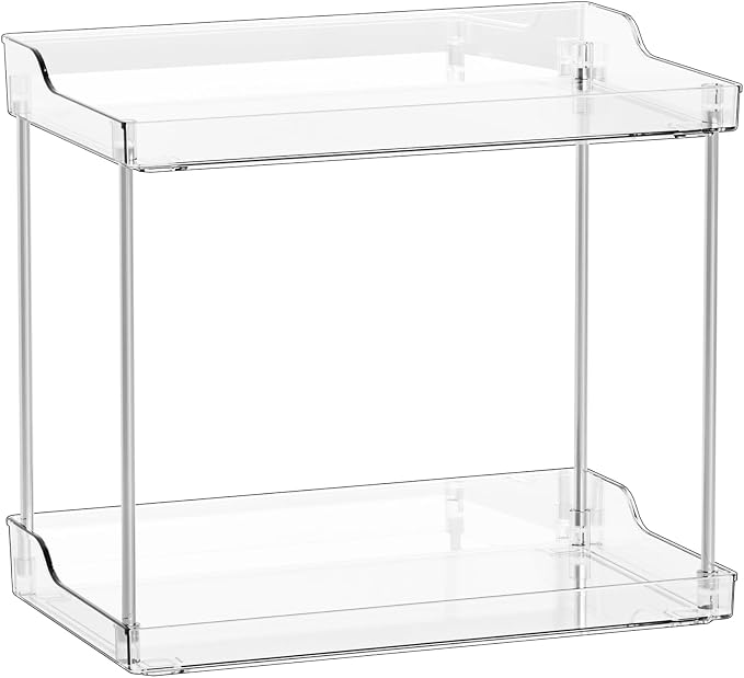 Yieach Clear Acrylic Bathroom Counter Organizers and Storage Tray, 2 Tier Makeup - Image 9