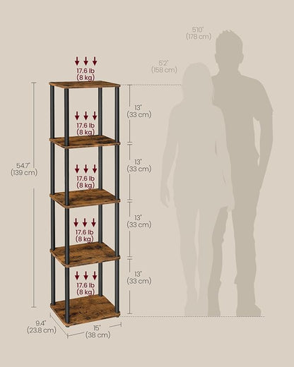 VASAGLE Superfast Toolless Assembly, 5-Tier Shelf - Image 2