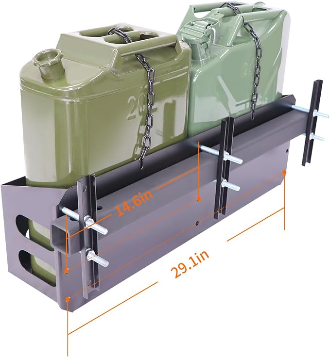 Dual Jerry Gas Cans Holder Rack - Image 6