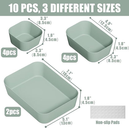 Drawer Organizers Bins 10 PCS for Bathroom Makeup Desk Office | - Image 2