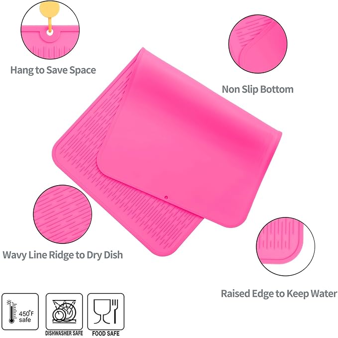 Silicone Dish Drying Mat for Multiple Usage, Easy clean, Eco-friendly, - Image 3
