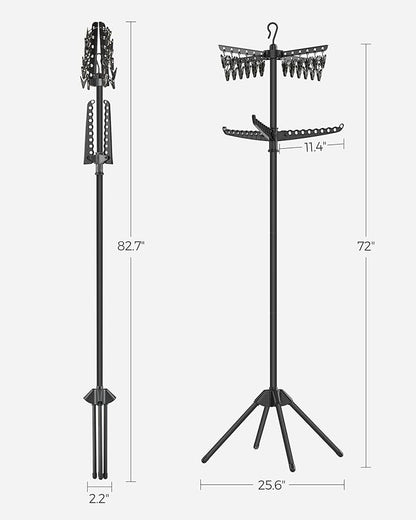 SONGMICS 2-Tier Clothes Drying Rack, 72-Inch Folding Laundry Drying Rack - Image 7