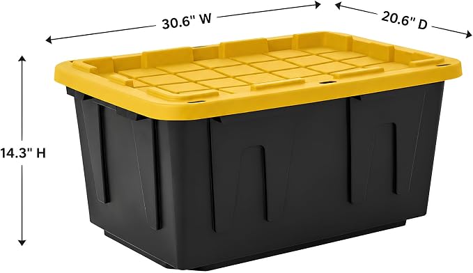 8 Pack 27 Gallon Heavy Duty Storage Totes - Image 4
