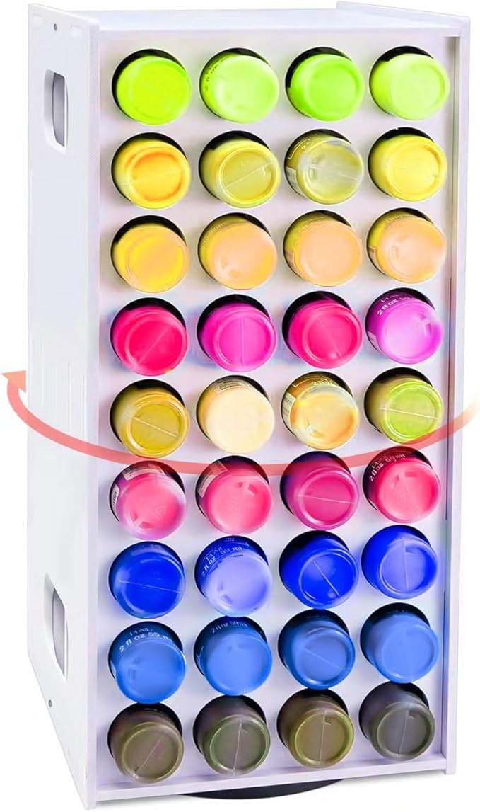 Acrylic Paint Organizer, 2oz Craft Paint Holder Rack by Yrangee