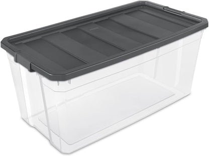 Sterilite 9-Pack Modular Stacker Box, Durable Clear Plastic Storage Bins - Image 2