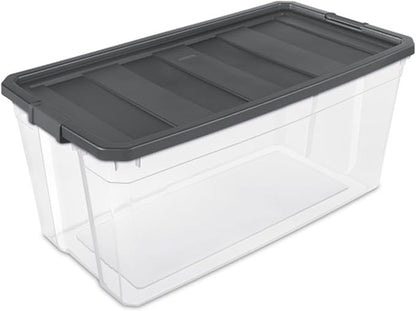 Sterilite 3-Pack Modular Stacker Box, Durable Clear Plastic Storage Bins - Image 2
