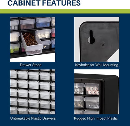 Akro-Mils 64-Drawer Plastic Drawer Storage Cabinet - Image 4
