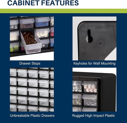 Akro-Mils 64-Drawer Plastic Drawer Storage Cabinet - Image 3