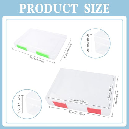 12 Pcs Clear A4 A5 File Box Document Plastic Storage Box - Image 2