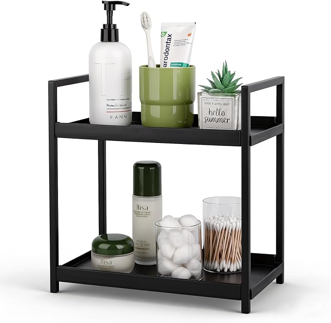 Anyoifax Bathroom Counter Organizer 2 Tier Vanity Storage Countertop Shelf by Anyoifax