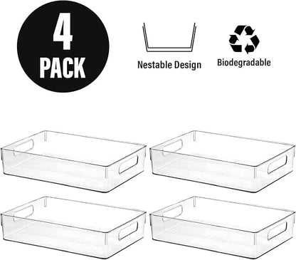 Clear Plastic Storage Bins, Pantry Organizers and Storage, Kitchen Organization - Image 4