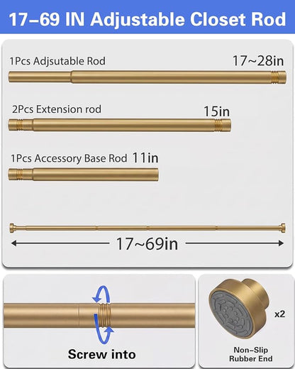 Closet Rod, No Drill Tension Closet Rod - Image 8