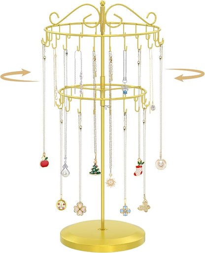 MODOWEY Rotating Necklace Holder Organizer Display Stand by MODOWEY